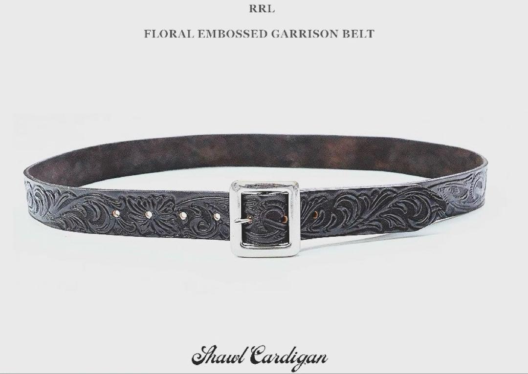 小物 RRL EMBOSSED GARRISON BELT RRL EMBOSSED GARRISON BELTレザーベルト