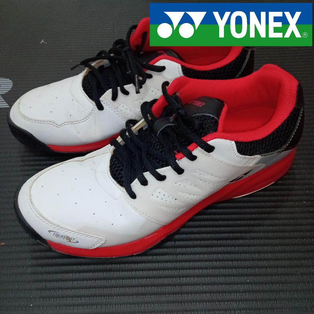 YONEX テニスシューズ SHT105 ホワイト/レッド YONEX ヨネックス テニスシューズ メンズ レディース SHT105