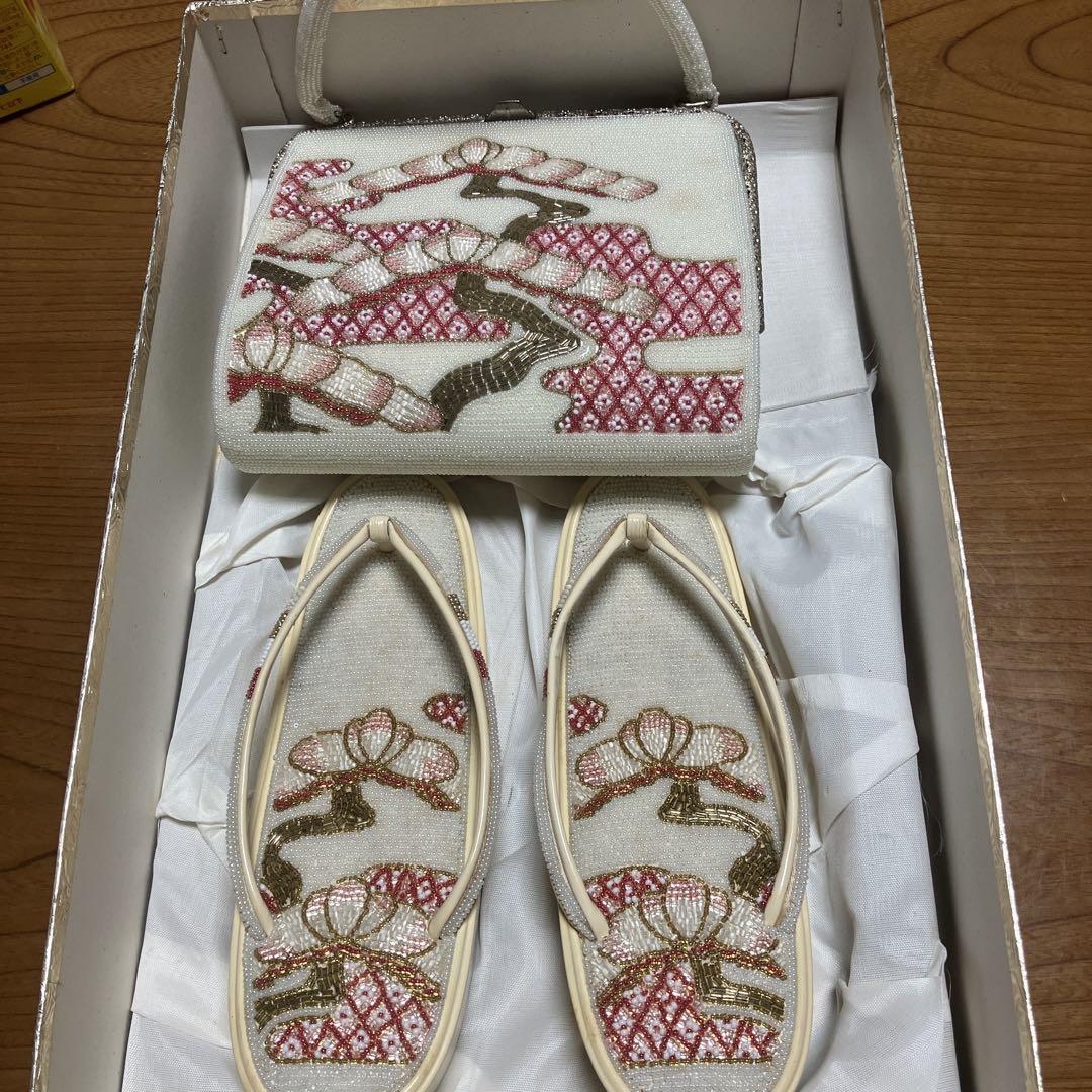 バッグ 総ビーズ 草履バッグセット 和装 成人式
