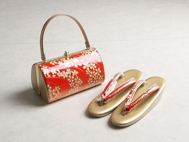 PAY 【新品】振袖用 草履バッグセット 小花模様 W43330 草履バッグ