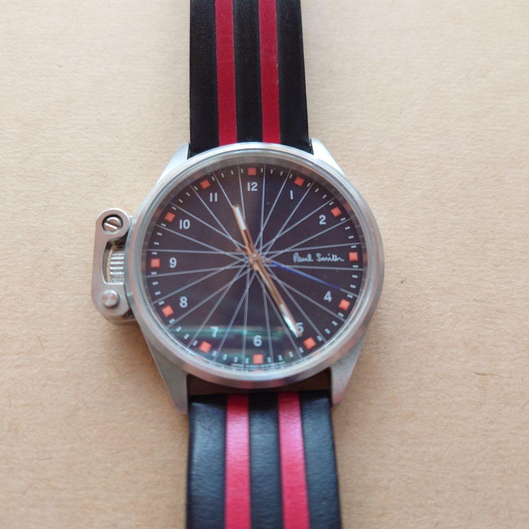 【稼働品】Paul Smith ポールスミス腕時計　ソーラーテック ポール・スミスの腕時計「クローズド アイズ」に光を動力源に