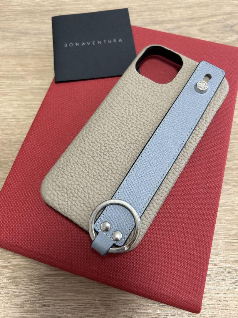 ケース Bonaventura iPhone14用ハンドル付きケース ベージュ