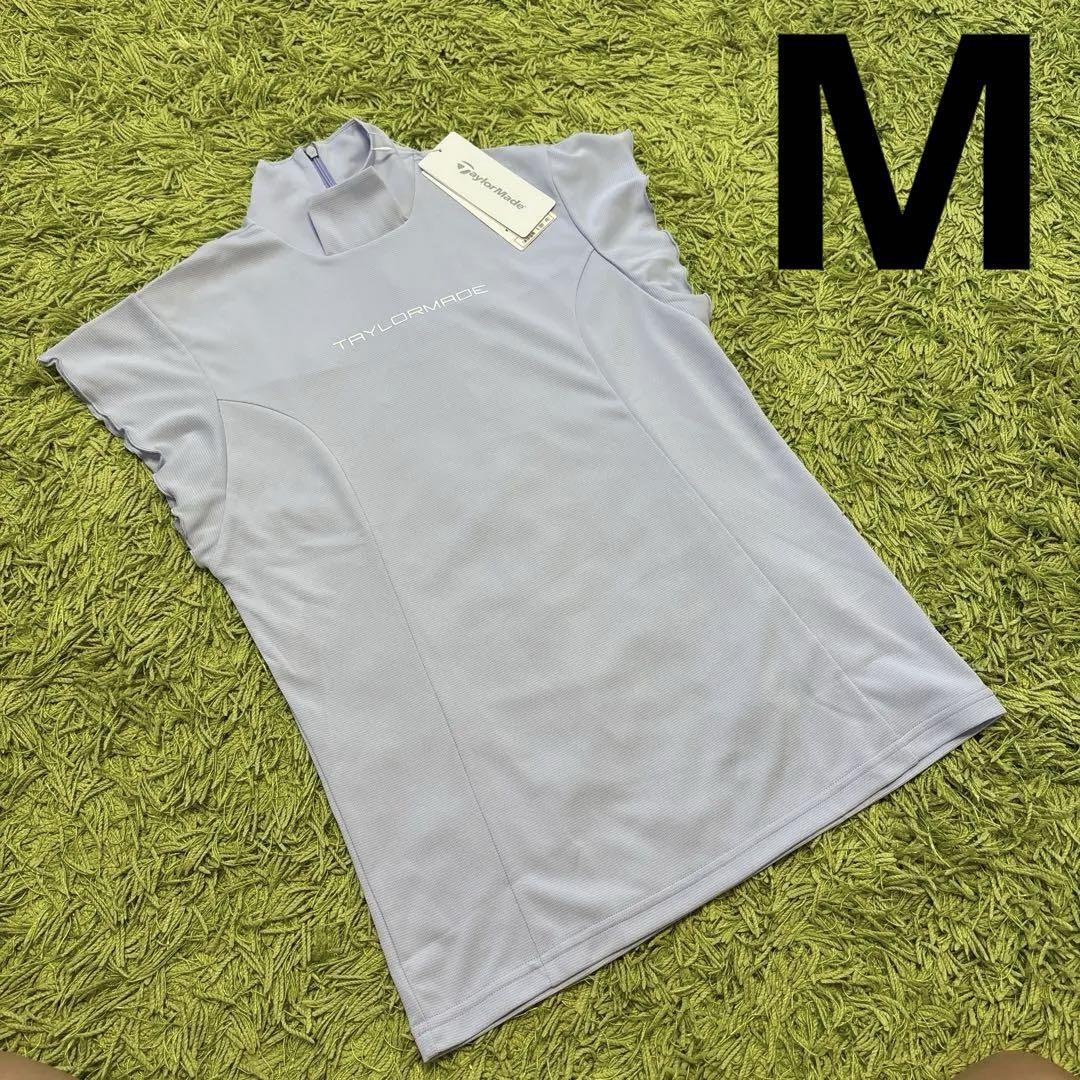 【TaylorMade】新品✨M フリル袖モックネックシャツ　夏ゴルフ　ホワイト TaylorMade】新品✨M フリル袖モックネックシャツ 夏ゴルフ