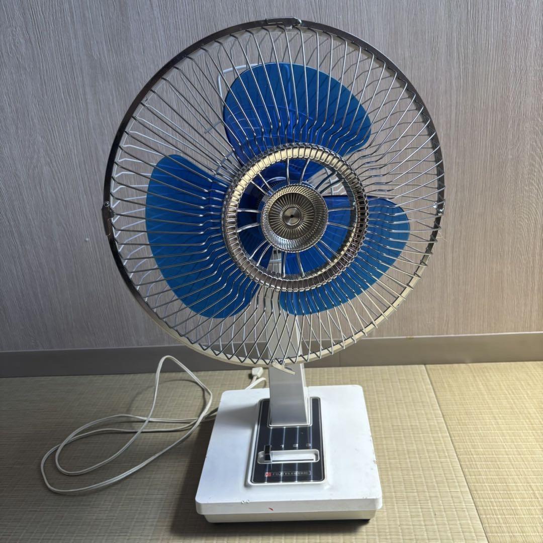 SILENT Ky03 富士電機 扇風機 KF312B 昭和レトロ 青色ファン ブルー