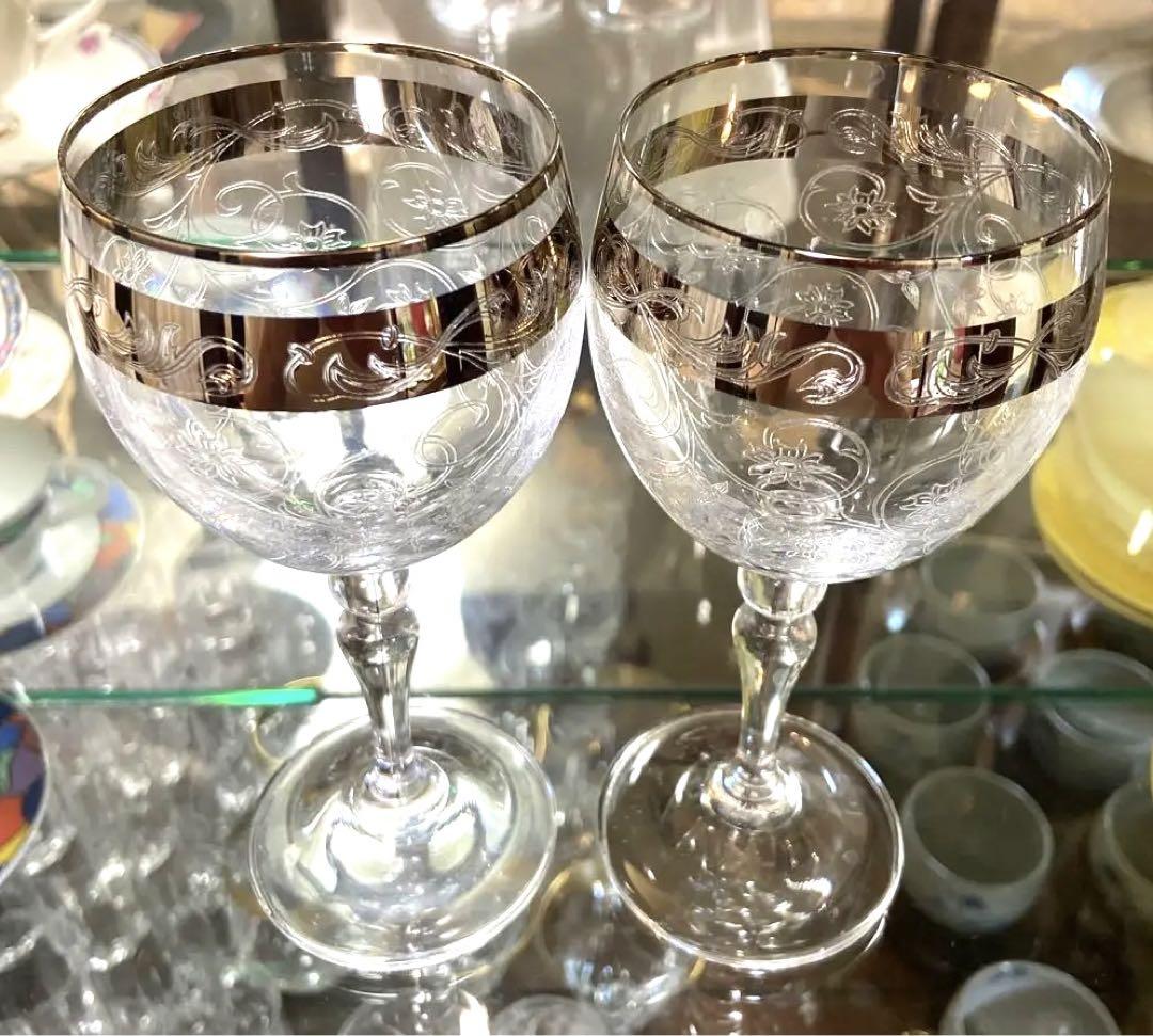 ボヘミアンガラス菓子入れ　　ゴブレット ボヘミアンガラス菓子入れ ゴブレット