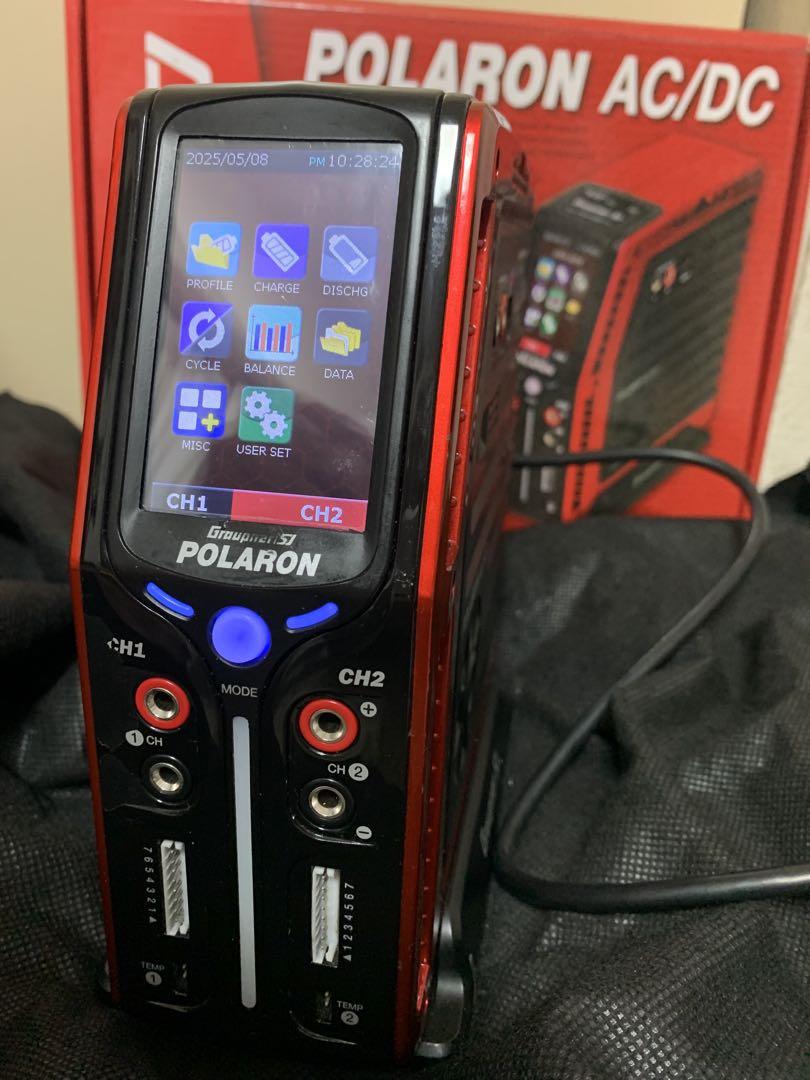POLARON AC/DC 充電器 赤　& 加工治具　他 CHARGER POLARON AC/DC 充電器 赤 & 加工治具 他 Combo