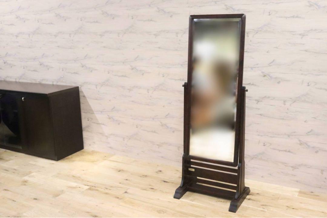 北海道民芸家具 姿見スタンドミラー 大きめ