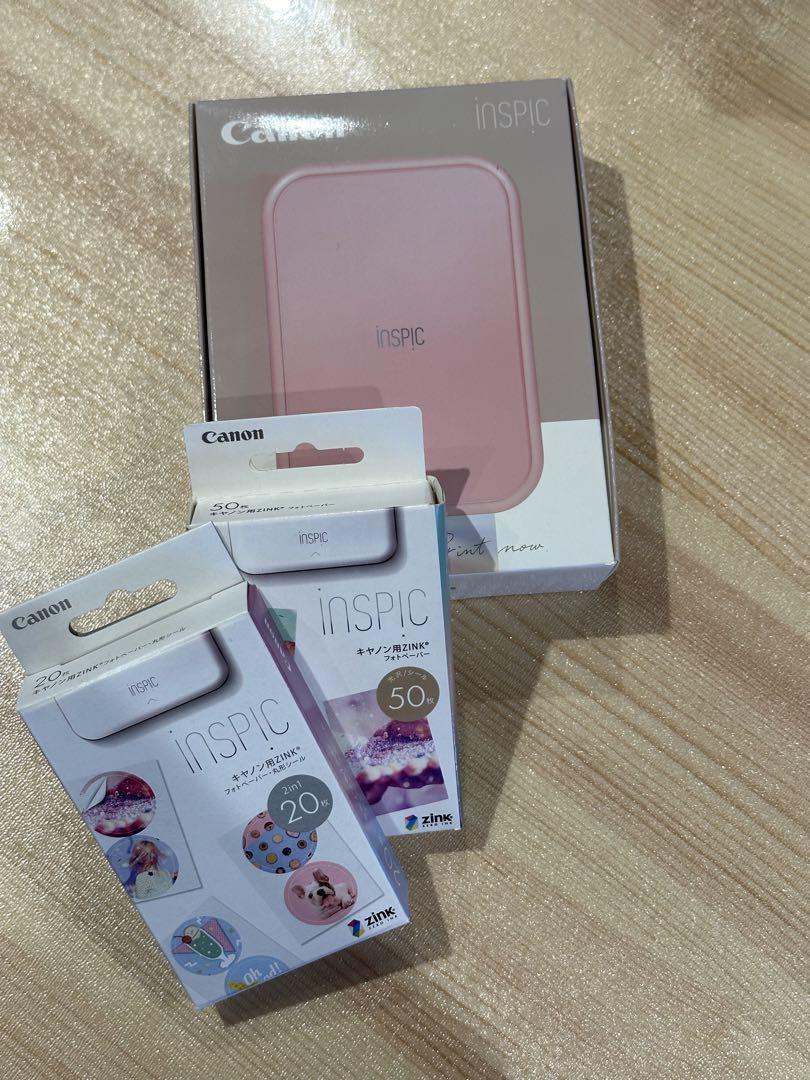 Canon inspic インスピック PV-223-PK ピンク 用紙20枚付 Amazon.co.jp: 【5点セット】Canon スマホ専用ミニフォトプリンター