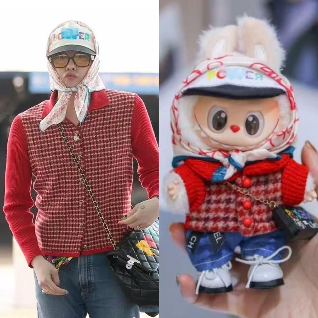 labubu Gdragon コスチューム ぬい服 ジヨン G-DRAGON 【G-DRAGONシリーズ 】ぬい服 ラブブ 着せ替え labubu