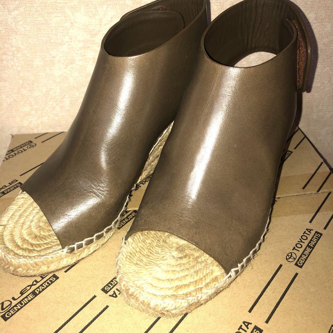 セリーヌ　エスパドリーユ　カーキ36 セリーヌ お値下げ！セリーヌ エスパドリーユ カーキ36 CELINE