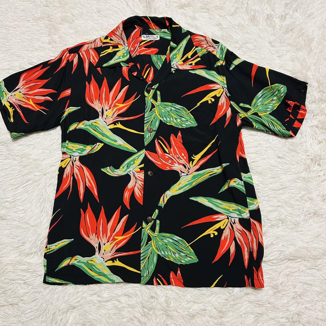 M 赤 PATALOHA 100%レーヨン BIRD OF PARADISE