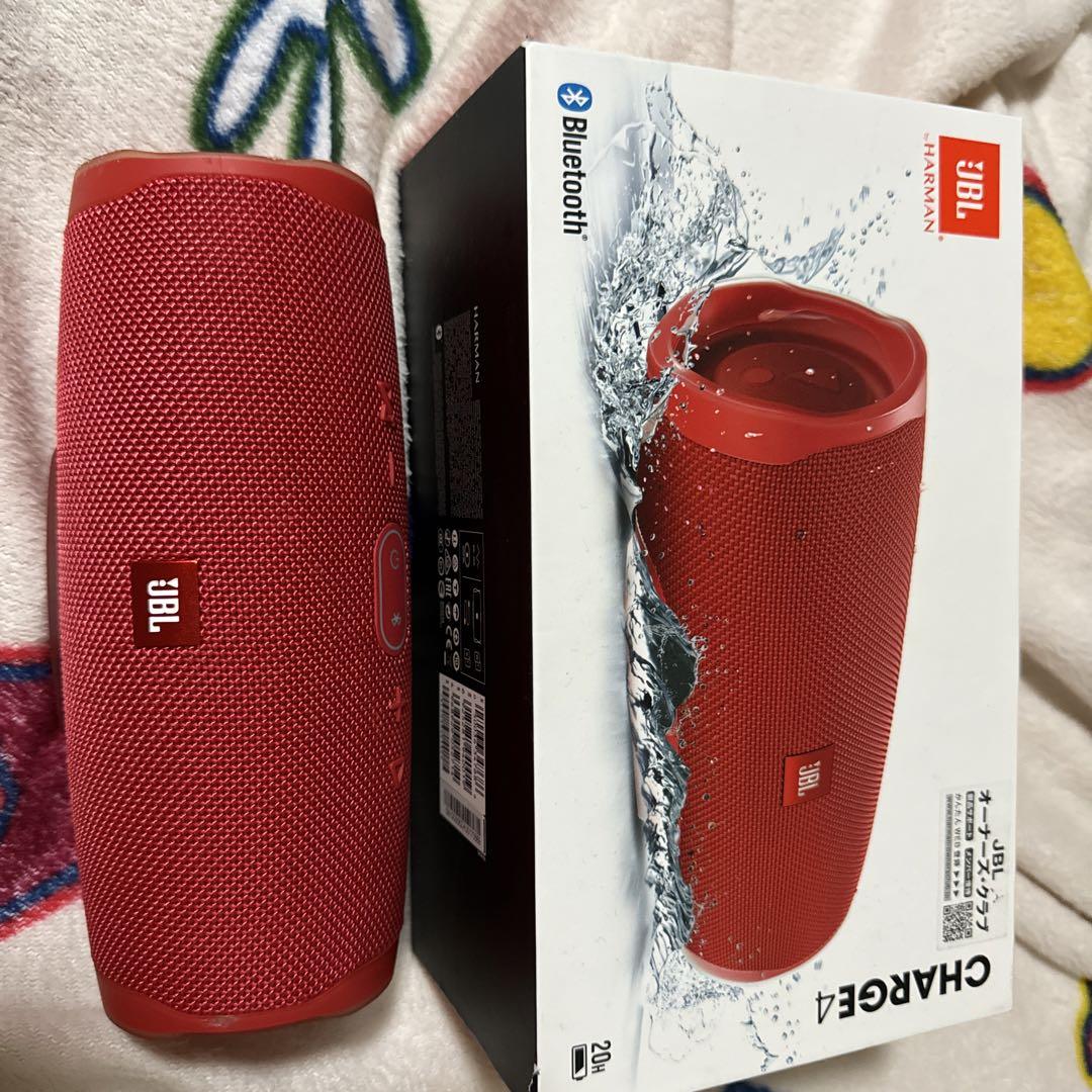 JBL Charge 4 ワイヤレススピーカー レッド　箱付き JBL CHARGE4 レッド ワイヤレススピーカー JBL Charge 4 ワイヤレス